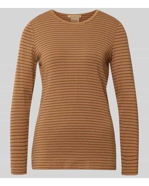 Smith & Soul Slim Fit Longsleeve aus Baumwoll-Mix mit Viskose-Anteil - Braun