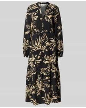 Guido Maria Kretschmer Relaxed Fit Maxi-Jurk Van Viscosemix, Model 'Ayana' - Zwart