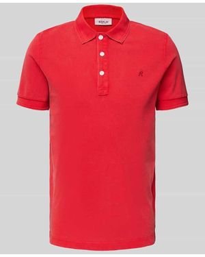 Replay Poloshirt aus reiner Baumwolle - Rot