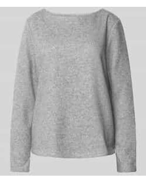 Tom Tailor Regular Fit Sweatshirt Van Onderhoudsarme Polyestervezels - Grijs