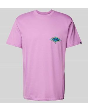 Quiksilver T-Shirt mit Label-Print - Pink
