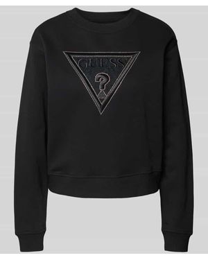 Guess Sweatshirt mit Label-Detail - Schwarz