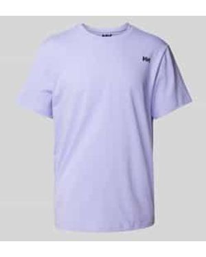 Helly Hansen T-Shirt Met Labelprint - Paars
