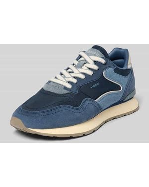 HOFF Sneaker aus Leder-Mix mit Logo-Detail Modell 'City' - Blau