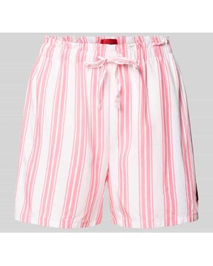 HUGO Comfort Fit Pyjama Shorts aus reiner Viskose Modell 'TRUE SHORTS' - Pink