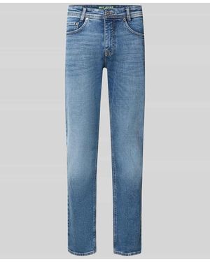 M·a·c Straight Fit Jeans aus Baumwoll-Mix Modell 'ARNE' - Blau