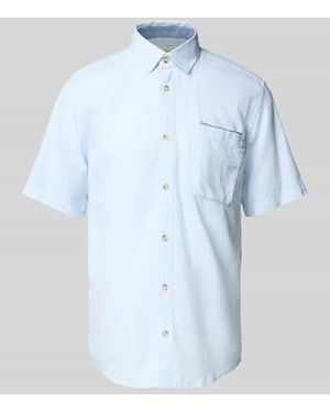Tom Tailor Regular Fit Freizeithemd aus reiner Baumwolle - Blau