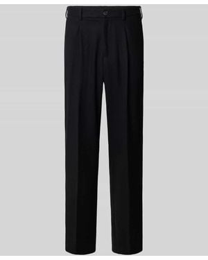 SELECTED Relaxed Fit Hose aus Woll-Mix Modell 'FINN' - Schwarz