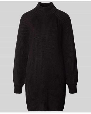 Noisy May Strickkleid mit Stehkragen Modell 'TIMMY' - Schwarz