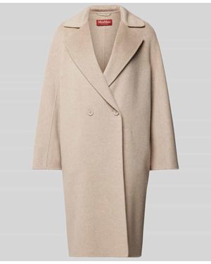 Max Mara Mantel Mit Knopfverschluss Modell 'Goya' - Natur