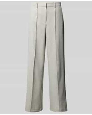 Y.A.S Wide Leg Stoffen Broek Met Vaste Persplooien - Grijs