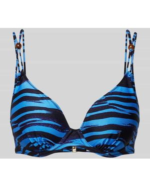 Marie Jo Bikini-Oberteil mit Motiv-Print - Blau