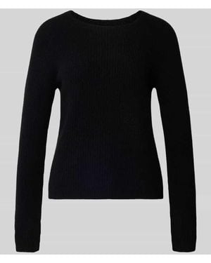 Fynch-Hatton Strickpullover aus reinem Kaschmir mit Rundhalsausschnitt - Schwarz