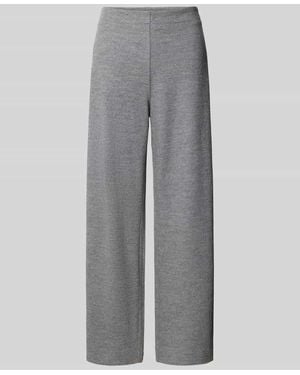 Lanius Wide Leg Pants aus Schurwolle-Mix mit elastischem Bund - Grau