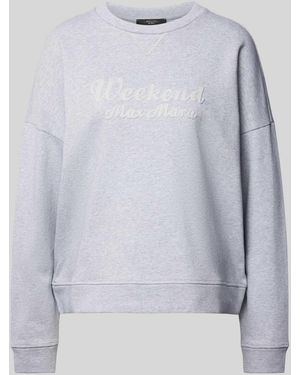 Weekend by Maxmara Sweatshirt mit Label-Stitching Modell 'DANUBIO' - Grau