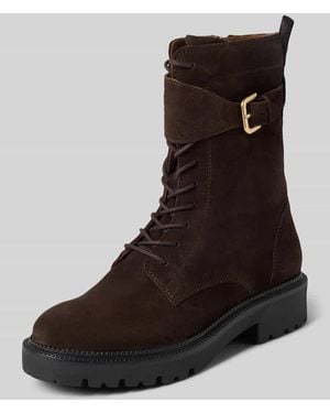 GANT Schnürboots aus Rindsvelours mit Schnallenverschluss - Schwarz
