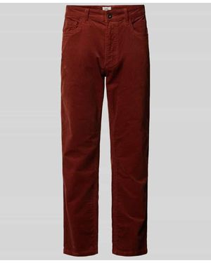Camel Active Regular Fit Cordhose im 5-Pocket-Design - Rot