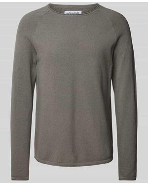 Jack & Jones Strickpullover Mit Rundhalsausschnitt - Grau