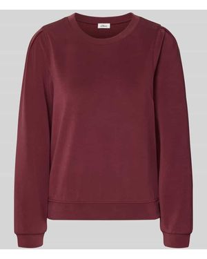 S.oliver Regular Fit Sweatshirt aus Modal-Mix - Rot