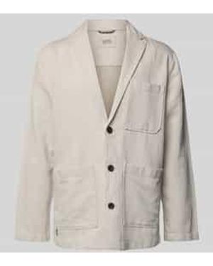 Camel Active Overshirt Met Labelpatch En Knoopsluiting - Naturel