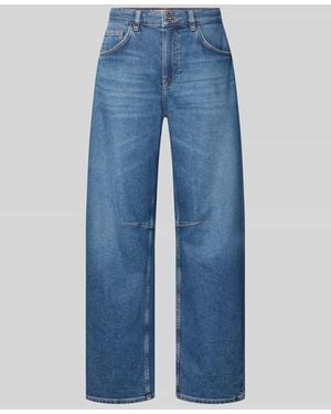 Mos Mosh Barrel Fit Jeans mit Eingrifftaschen Modell 'Dara' - Blau