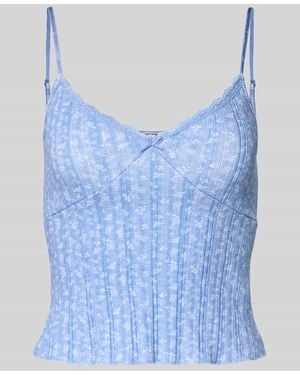 Review Top mit Zierschleife - Blau
