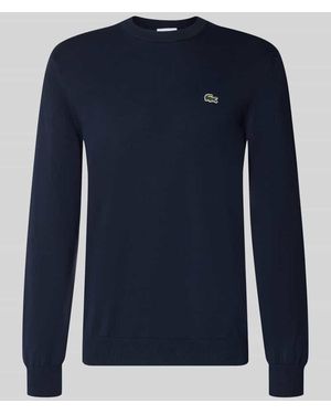Lacoste Regular Fit Pullover aus Baumwoll-Mix - Blau