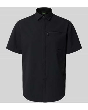 BOSS Regular Fit Freizeithemd mit Kentkragen Modell 'URBAN' - Schwarz