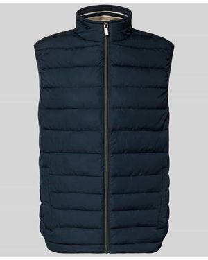 Christian Berg Men Steppweste mit Stehkragen - Blau