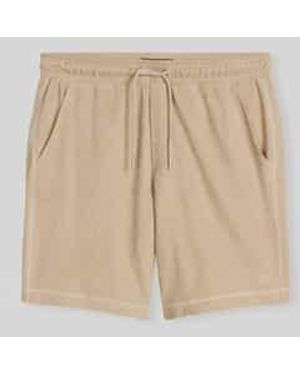 Marc O' Polo Regular Fit Sweatshorts Van Puur Katoen-Badstof - Naturel