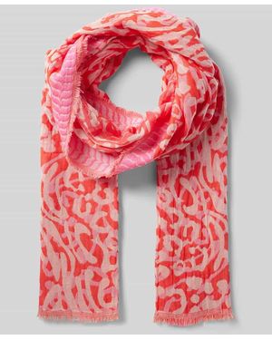 Codello Schal Aus Baumwoll-Mix Im Allover-Look - Rot