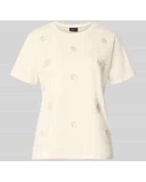 S.oliver Slim Fit T-Shirt Van Katoenmix - Naturel