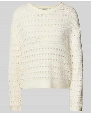 Tom Tailor Relaxed Fit Strickpullover mit überschnittenen Schultern - Natur