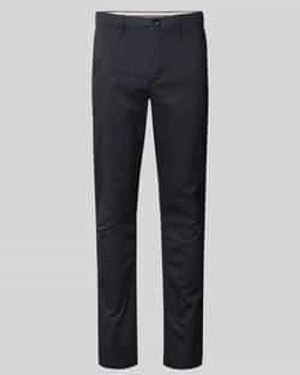 Tommy Hilfiger Slim Fit Chino Van Katoenmix, Model 'Bleecker' - Blauw