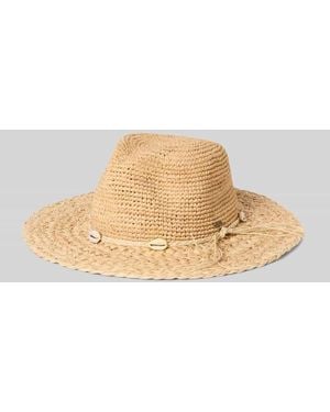 Barts Hut aus Stroh mit Label-Detail Modell 'ALORA' - Natur