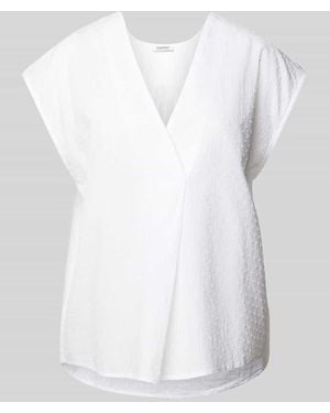 Esprit Blusenshirt Mit V-Ausschnitt - Weiß