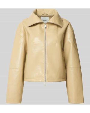 Nanushka Jacke mit Stehkragen - Natur