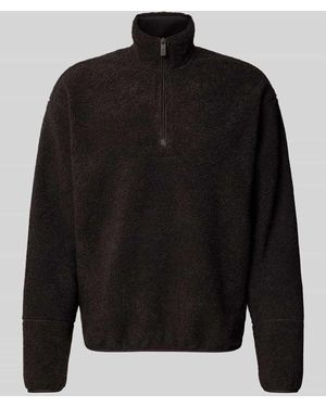 JAKE*S STUDIO MEN Troyer mit Teddyfell - Schwarz