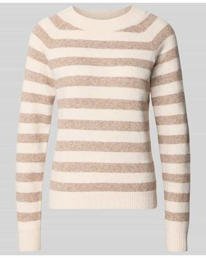 Vero Moda Regular Fit Pullover mit Streifen Modell 'DOFFY' - Natur