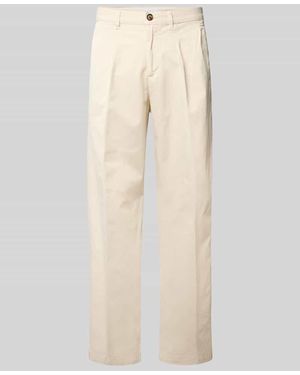 Edwin Straight Leg Hose mit Bundfalten Modell 'SORREN' - Natur
