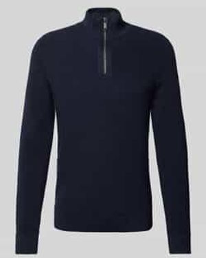Mcneal Gebreide Pullover Met Ribboorden - Blauw