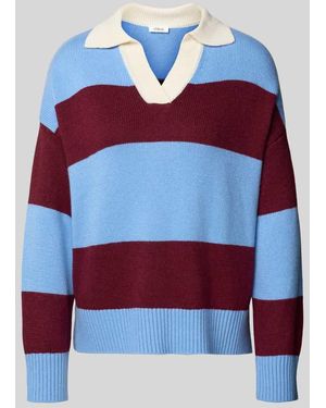 S.oliver Regular Fit Strickpullover aus Viskose-Mix - Rot