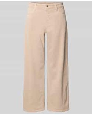 Cambio Loose Fit Jeans Met Kortere Pijpen - Naturel