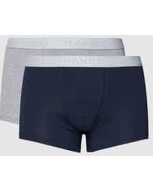 Hanro Boxershort Met Labeldetails - Blauw