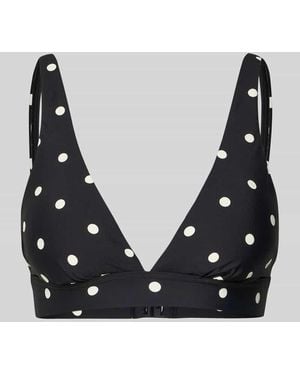 Jake*s Bikini-Oberteil im Allover-Look - Schwarz