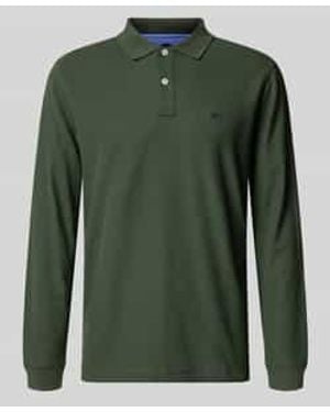 Fynch-Hatton Regular Fit Poloshirt Met Logostitching - Groen