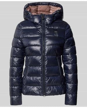 Blauer Usa Jacke in Stepp-Optik Modell 'CAROLL' - Blau