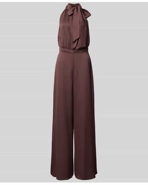Swing Jumpsuit mit Zierschleife - Lila