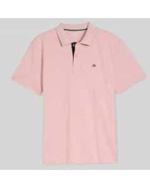 Tom Tailor Regular Fit Poloshirt Van Puur Katoen Met Gestikt Logo - Roze