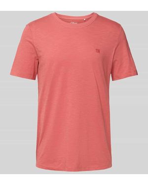 S.oliver Regular Fit T-Shirt aus reiner Baumwolle - Pink